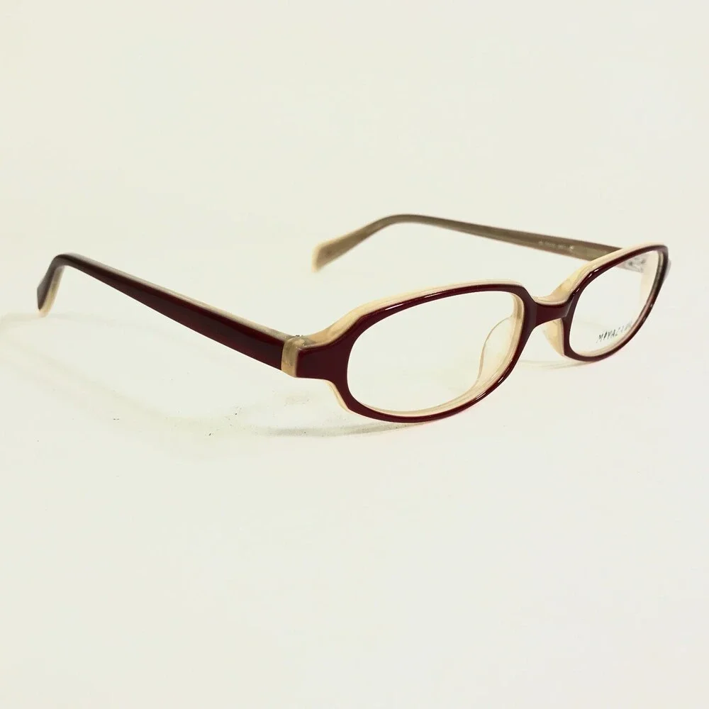 Miyazawa Eyeglasses Frames M-P47U Red Yellow Rectangular Full Rim 49-18-135